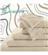 Broderie drap de bain beige motif