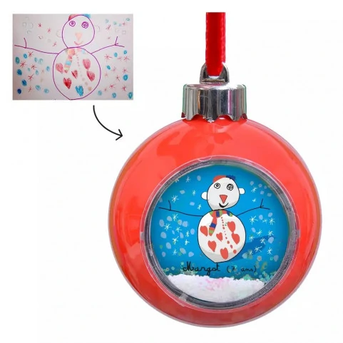 boule de noel imprimée avec dessin