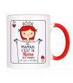 Mug la reine des mamans avec dessin