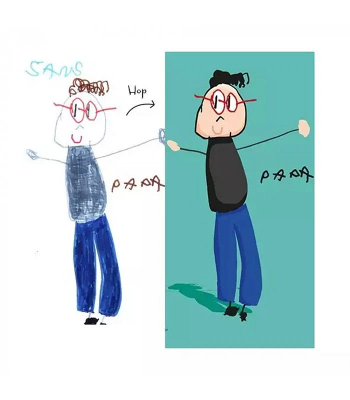 Dessin sublimé seul sans objet