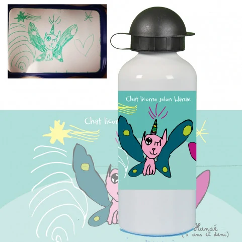 gourde personnalisee dessin enfant