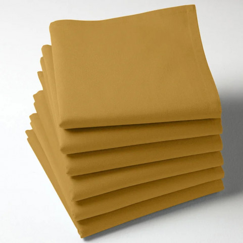 serviette de table moutarde