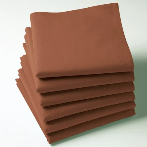 serviette de table terre de sienne