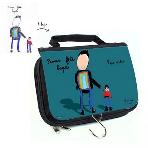 trousse de toilette imprimée dessin