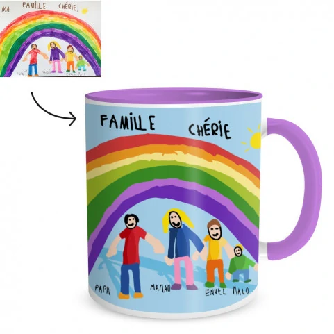 dessin enfant imprimé sur un mug