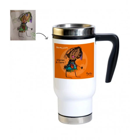 mug façon thermos imprimé avec dessin enfant