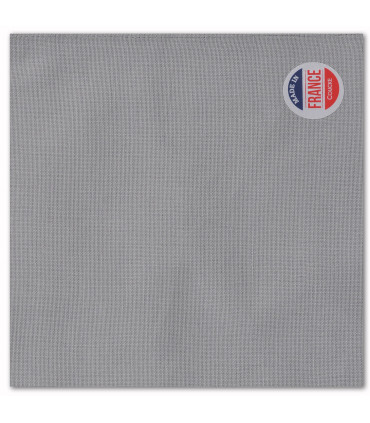 serviette de table brodée gris clair