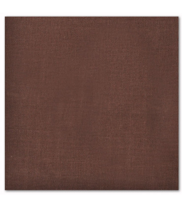 serviette de table brodée marron