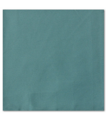 serviette de table brodée bleu vert