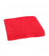 serviette de bain rouge brodée