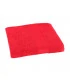 serviette de bain rouge brodée
