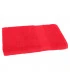 drap de bain rouge brodé