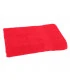 drap de douche rouge brodé