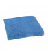 serviette de bain bleu brodée