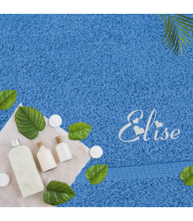 linge de bain bleu azur