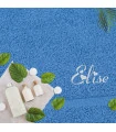 Serviette de bain brodée bleu azur