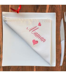 serviette de table pour fêter maman