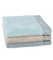 Drap de bain bordure pierre brodé