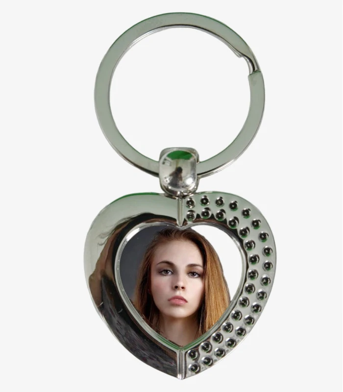 Porte clé coeur en alu