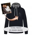 Sweat capuche brodé depuis photo