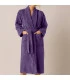 Peignoir brodé et personnalisé violet