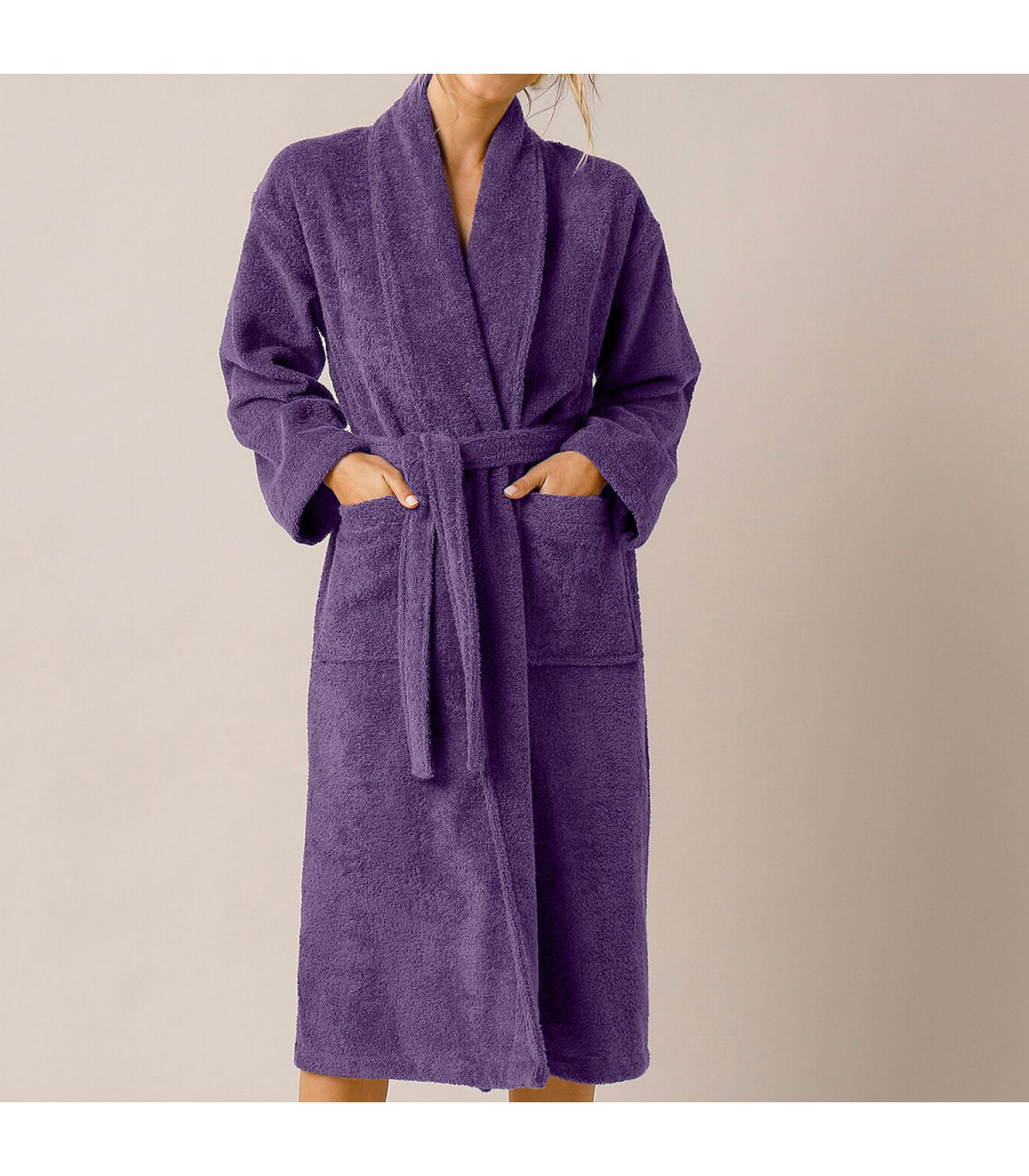 Mon peignoir brod couleur violet avec personnalisation mo