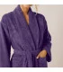 Peignoir brodé et personnalisé violet
