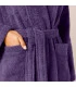 Peignoir brodé et personnalisé violet