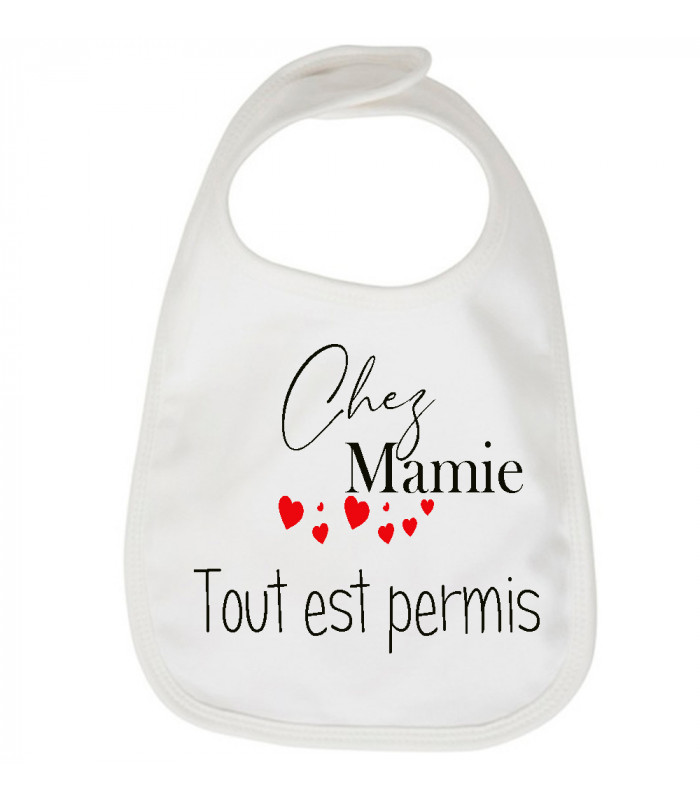 Bavoir bébé en coton - Mamie Gâteaux