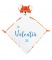 Doudou renard enfant brodé