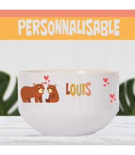 bol petit dejeuner enfant ours