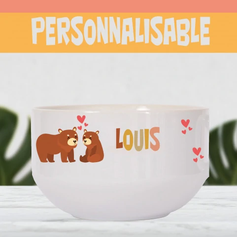 bol petit dejeuner enfant ours