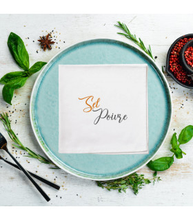 serviette de table sel poivre