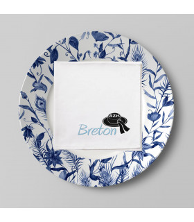 serviette bretonne avec chapeau