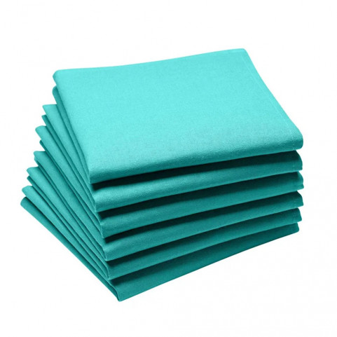 serviette de table turquoise