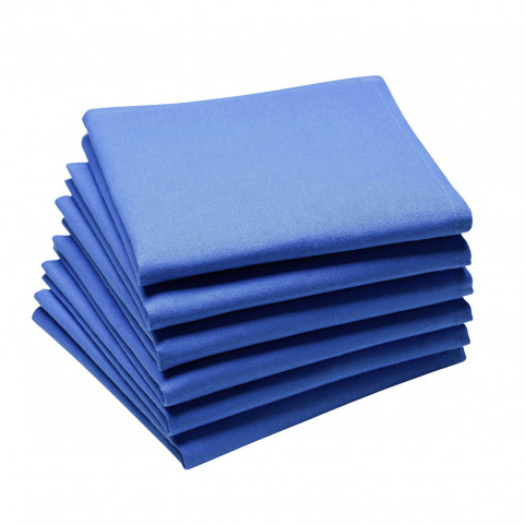 serviette de table bleue