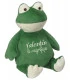 grenouille en peluche brodée