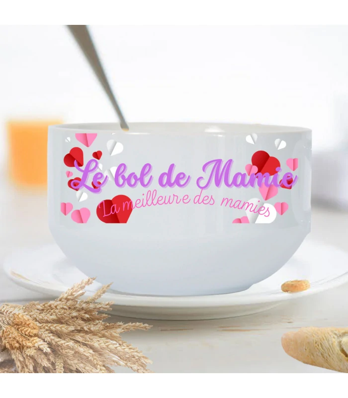 Bol personnalisé pour notre mamie
