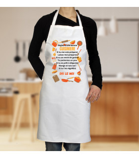 tablier de cuisine règles de la cuisinière