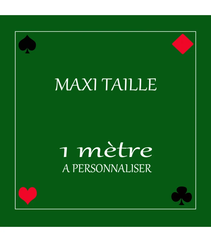 Tapis jeu de belote géant