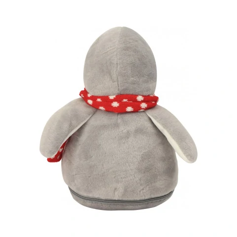 dos peluche pingouin