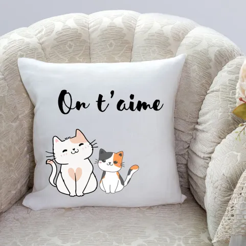coussin chat personnalisé