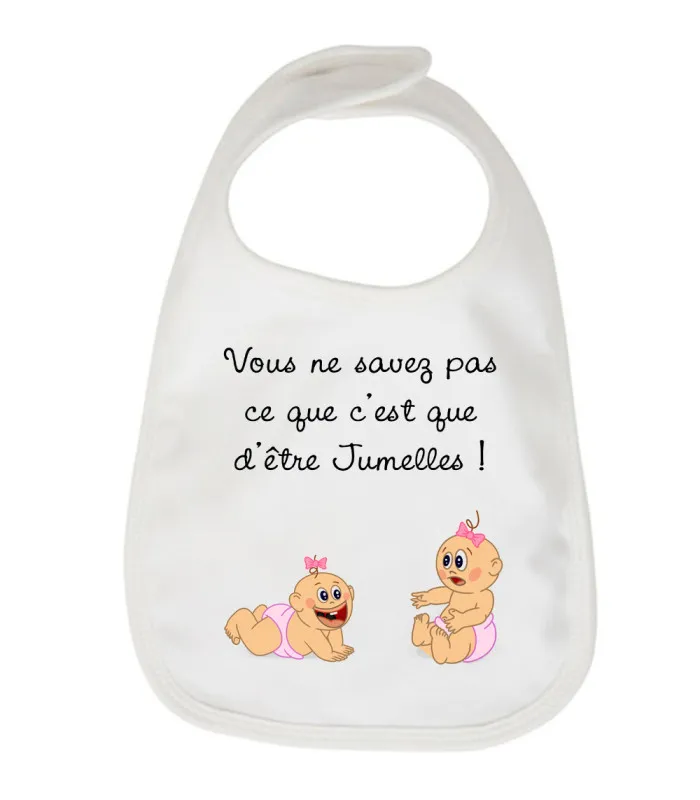 Bavoir special jumelles