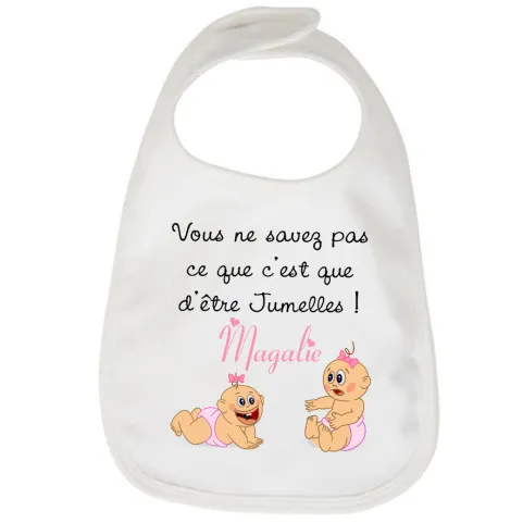 bavoir rigolo jumelle