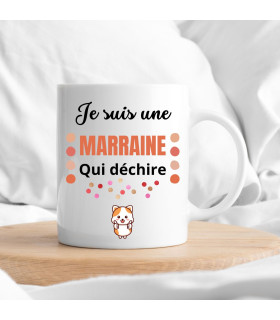 mug je suis une marraine qui déchire