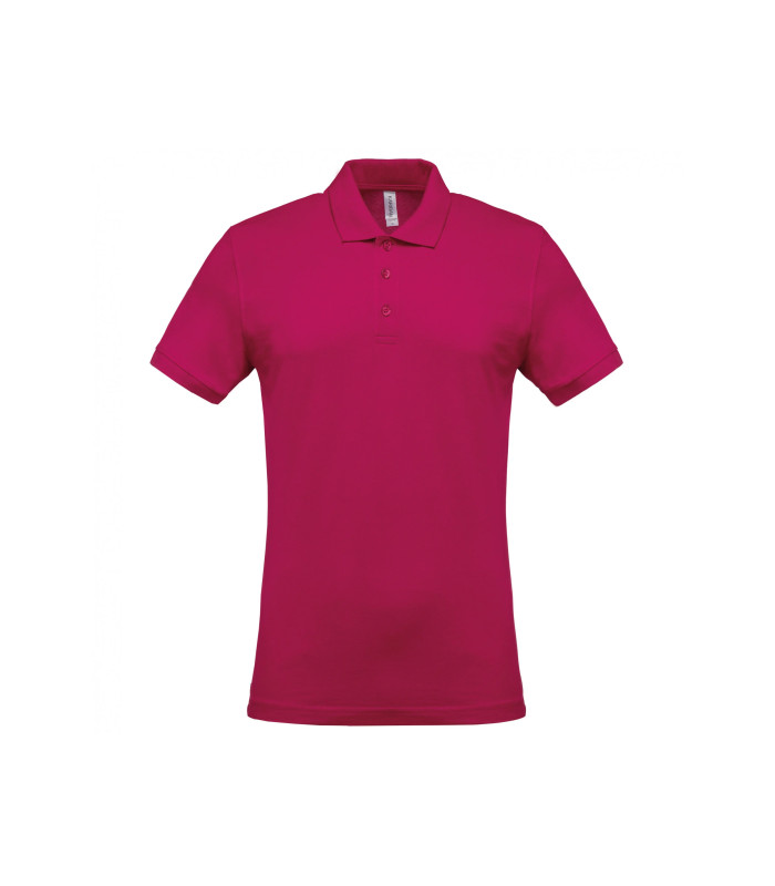 Polo homme brodé rose orchidee