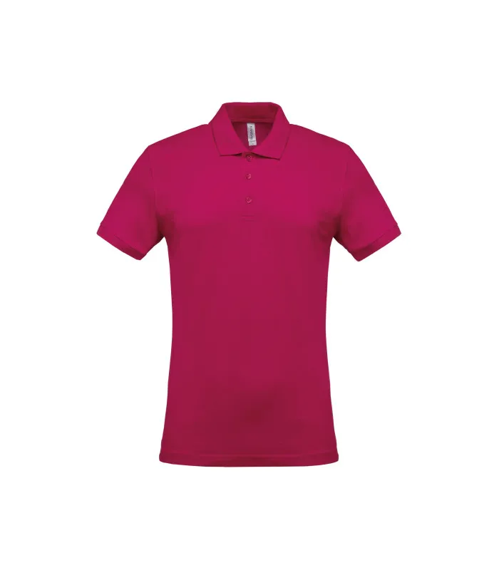 Polo homme brodé rose orchidee