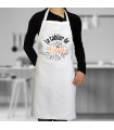 Tablier de Cuisine Blanc Personnalisé - Photo, Prénom ou Message Rigolo