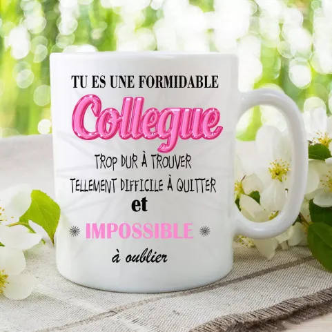 mug collègue impossible à oublier