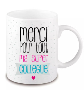 Mug Céramique Personnalisé Merci Collègue (33 cl)